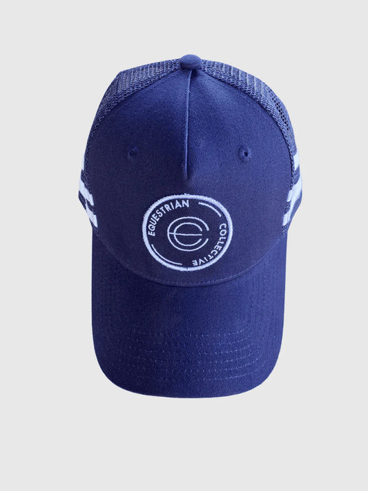 E-C Navy and White Trucker Cap