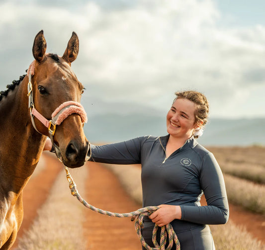 Equestrian Collective Mesh Base Layer - Mountain Grey