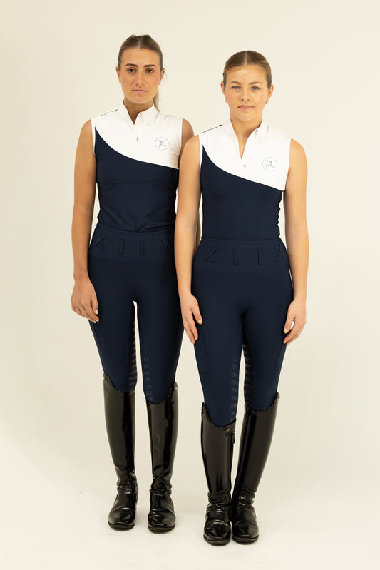 JnK Collective Elite Snow White and Navy Tank